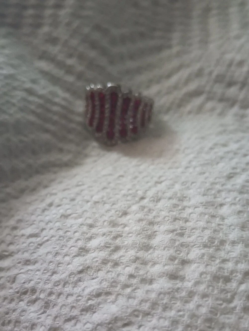 Lab Created Ruby And Crystal Accents Ring Size 8